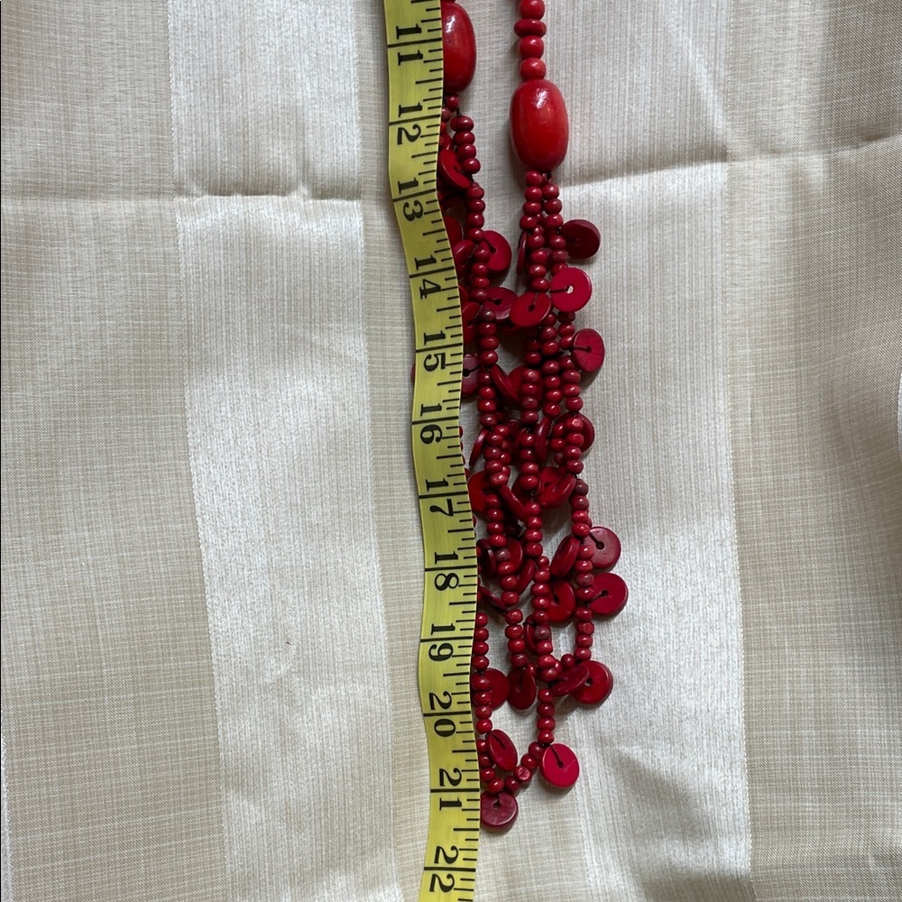Paparazzi Bold Red Layered Necklace and Matching Earrings - Picture 5 of 5